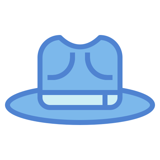 detective hoed Generic Blue icoon