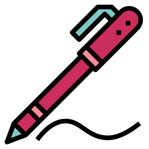 Pen Smalllikeart Lineal Color icon