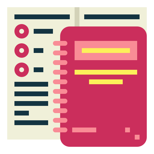 Notebook Smalllikeart Flat icon