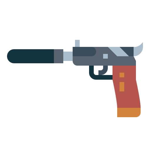 handgeweer Smalllikeart Flat icoon