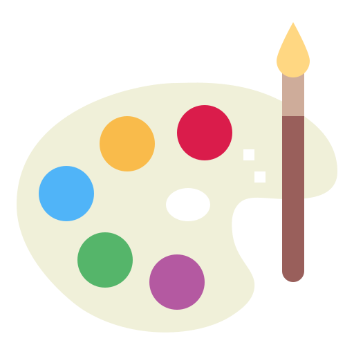 paleta kolorów Smalllikeart Flat ikona