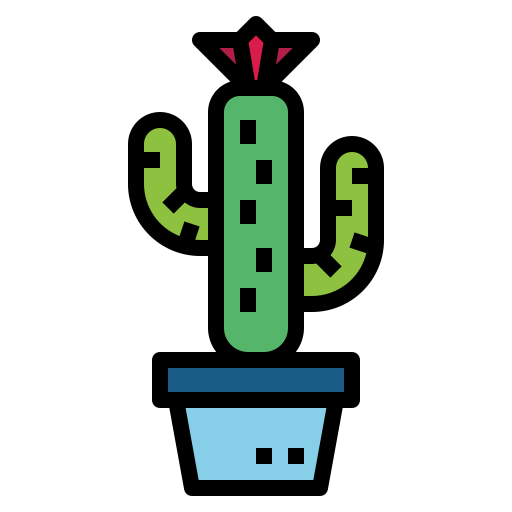 cactus Smalllikeart Lineal Color icona