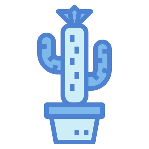 Cactus Monochrome Blue icon