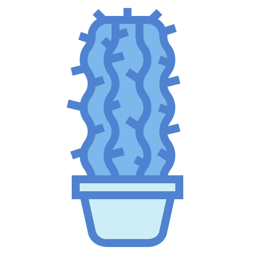 kaktus Monochrome Blue ikona