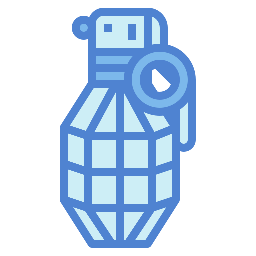 grenade Monochrome Blue Ícone