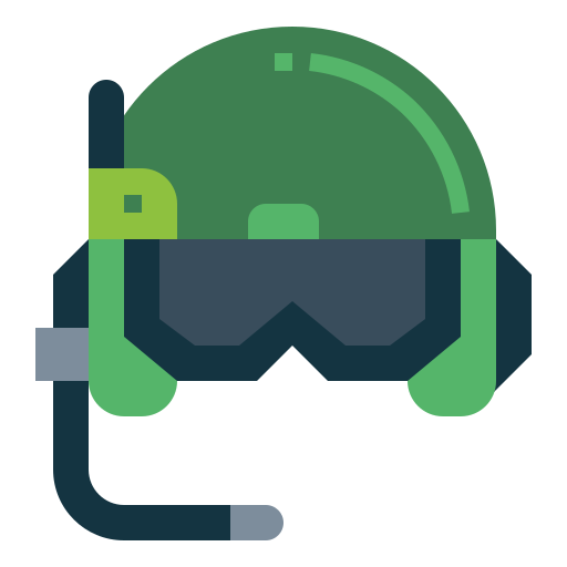 Helmet Smalllikeart Flat icon
