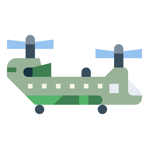 군용 헬리콥터 Smalllikeart Flat icon