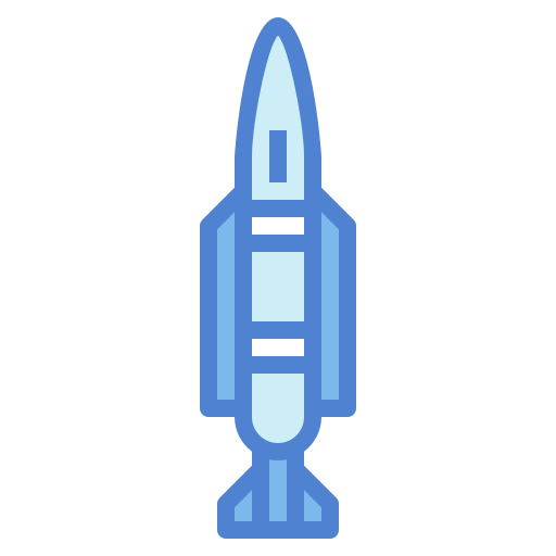 Missile Monochrome Blue icon