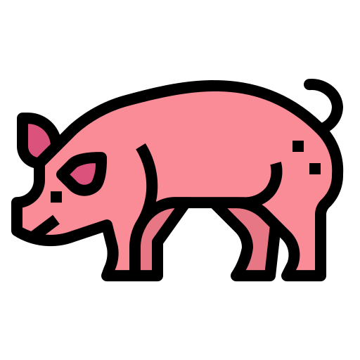 Pig Smalllikeart Lineal Color icon