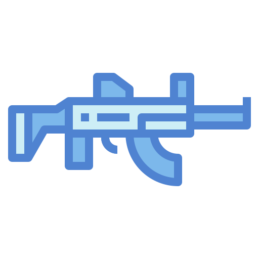 rifle Monochrome Blue icono