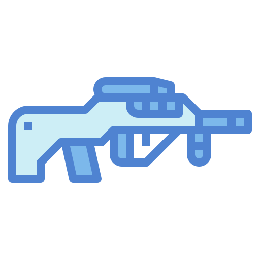 rifle Monochrome Blue icono