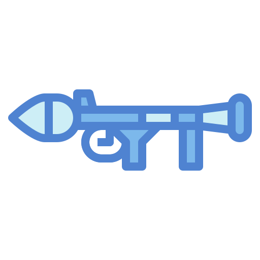 Rocket launcher Monochrome Blue icon