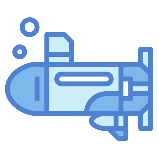 Łódź podwodna Monochrome Blue ikona