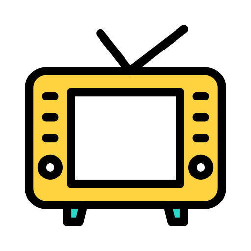 Television Vector Stall Lineal Color icon