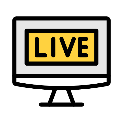 live-streaming Vector Stall Lineal Color icon