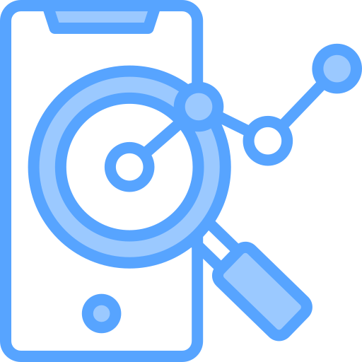 モバイル分析 Generic Blue icon