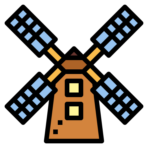 Windmill Smalllikeart Lineal Color icon