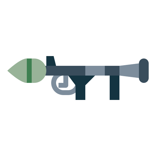 Rocket launcher Smalllikeart Flat icon