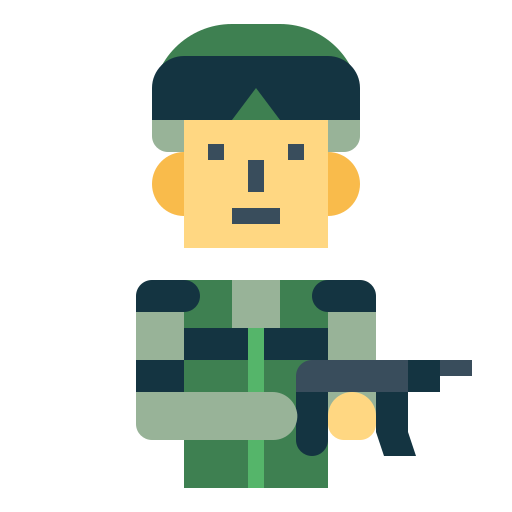 soldat Smalllikeart Flat icon