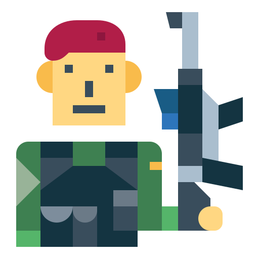 Soldier Smalllikeart Flat icon