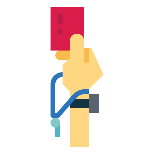 Красная карточка Smalllikeart Flat иконка
