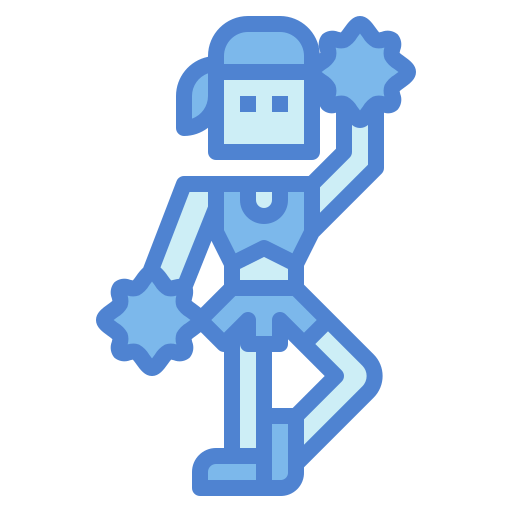 Cheerleader Monochrome Blue icon