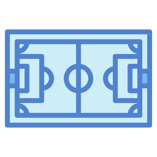 terrain de football Monochrome Blue Icône