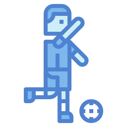 Football player Monochrome Blue icon