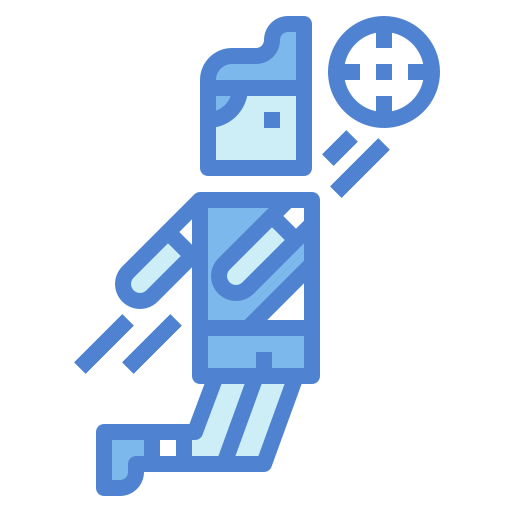 jugador de fútbol Monochrome Blue icono
