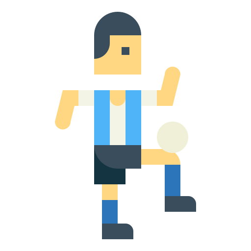 Футбольный игрок Smalllikeart Flat иконка