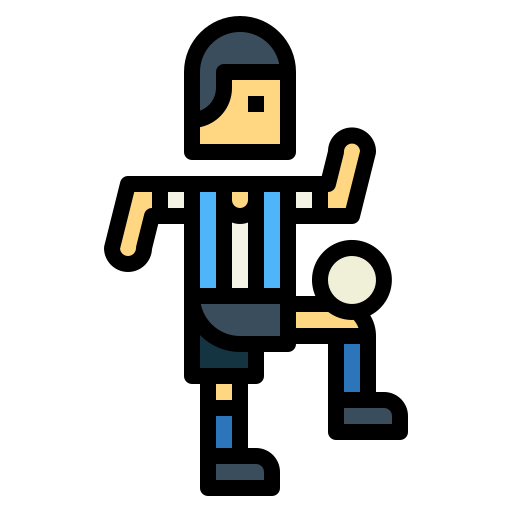 jugador de fútbol Smalllikeart Lineal Color icono