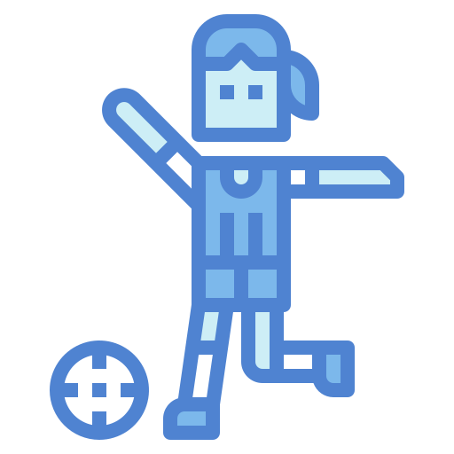 fußballspieler Monochrome Blue icon