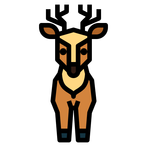 ciervo Smalllikeart Lineal Color icono