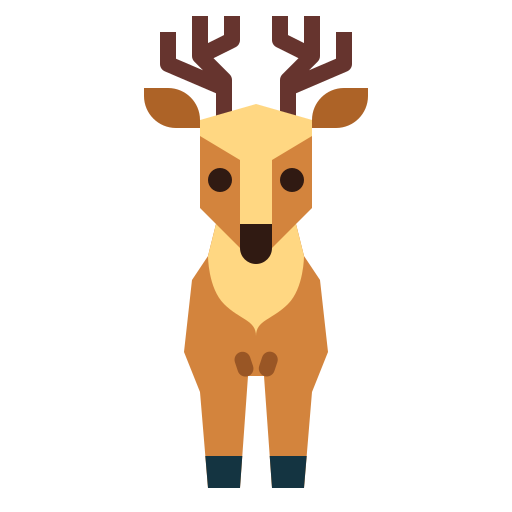 鹿 Smalllikeart Flat icon