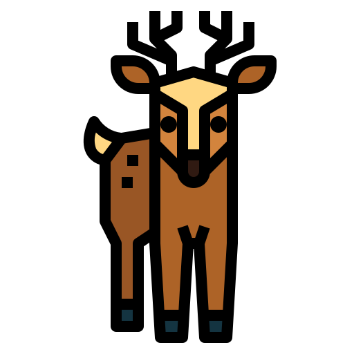 Deer Smalllikeart Lineal Color icon