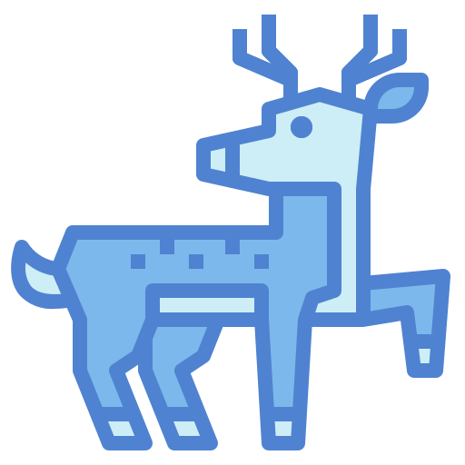 사슴 Monochrome Blue icon