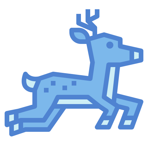사슴 Monochrome Blue icon
