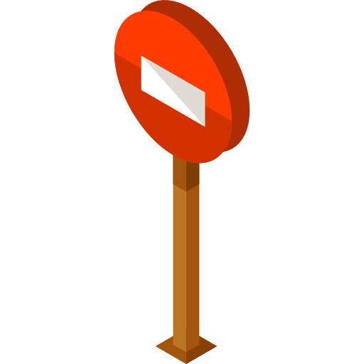 segno proibito Roundicons Premium Isometric icona