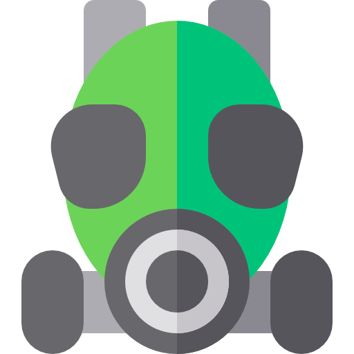 máscara de gas Basic Rounded Flat icono