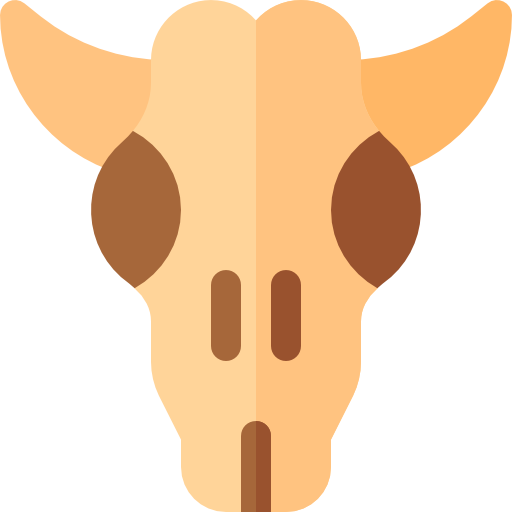 cráneo de toro Basic Rounded Flat icono