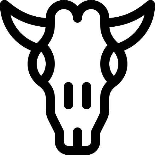 Череп быка Basic Rounded Lineal иконка