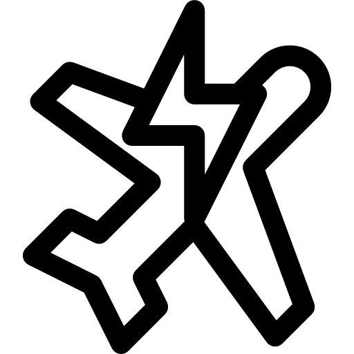 samolot Basic Rounded Lineal ikona