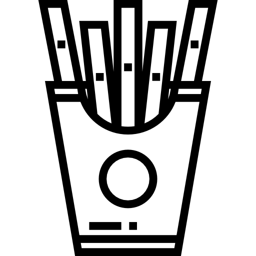 フライドポテト Detailed Straight Lineal icon