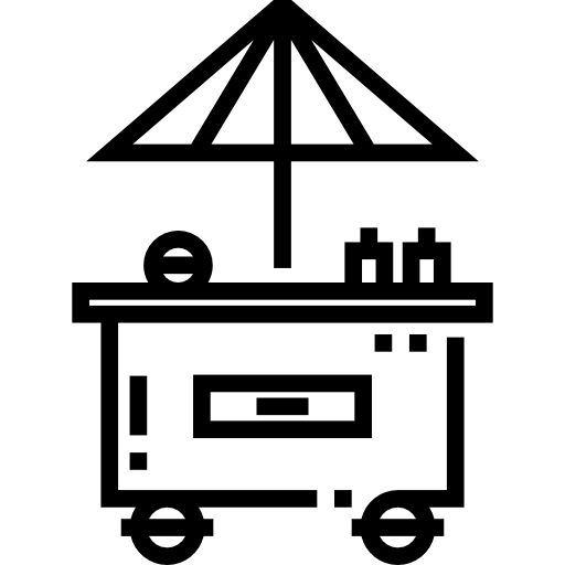 バーガーカート Detailed Straight Lineal icon