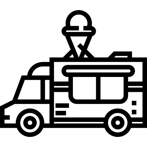 Грузовик с мороженым Detailed Straight Lineal иконка