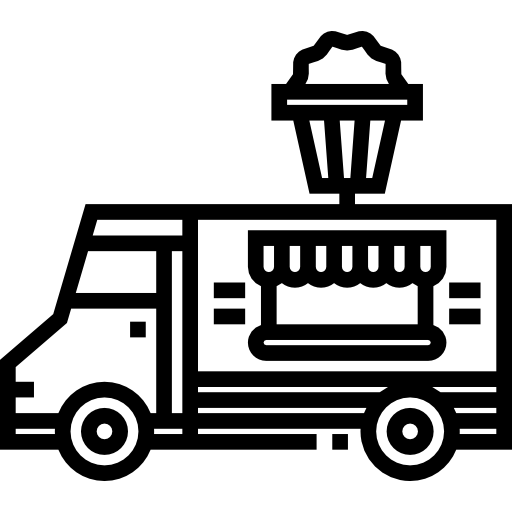 팝콘 트럭 Detailed Straight Lineal icon