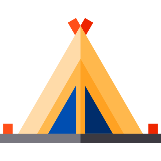 캠핑 Basic Straight Flat icon