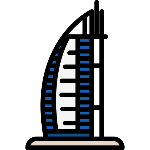 Burj al arab Special Lineal color icon