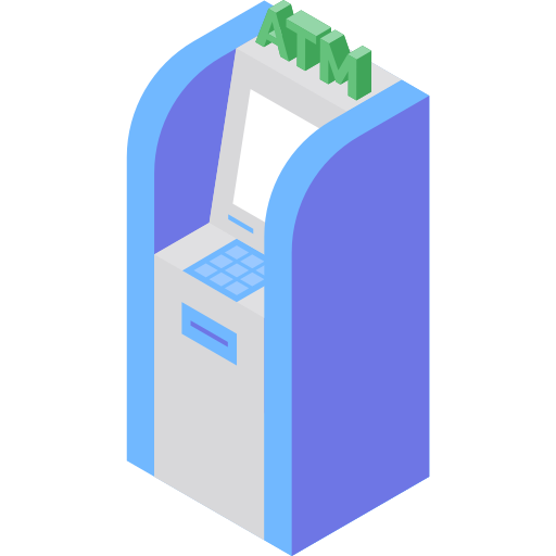 geldautomat Isometric Flat icon