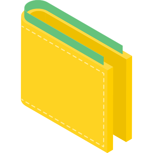 Wallet Isometric Flat icon